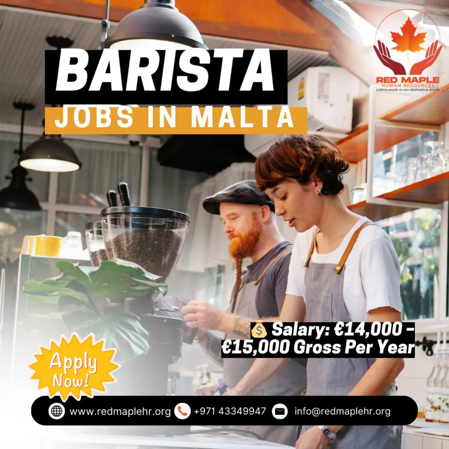 ☕ *BARISTA JOBS IN MALTA 🇲🇹*
Turn your passion for coffee into an international career!
💼 *Position: Barista*
💰 Salary: €14,000 – €15,000 Gross Per Year
📍 Location: Malta
*✨ Why Work in Malta?*
✔️ European work opportunity
✔️ Safe & vibrant lifestyle
✔️ International work experience
✔️ Growing hospitality industry
🚀 Take the next step toward your Europe dream and work in one of the most beautiful Mediterranean countries!
📩 Apply now — limited openings available
#baristajobs #workinmalta #maltajobs #hospitalityjobs #europecareers