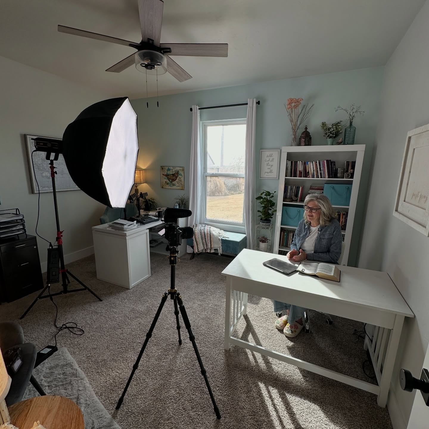 Fun and exciting day— big thanks to @itsdavedyck & @davedyck.co for helping me with new photos and 4 video teachings for @harrisonhousepublishing 📸 📹 in preparation of the July release of Facing the Enemy + Facing God 10th Anniversary Expanded Editions! 🙌🏼
Got some great photos for the podcast too! Emily and I have a lot stirring in our heart this year: “Generations & Conversations” 👊🏻 believing God will use all these resources in a BIG way in 2026!
ps… peep the house shoes 😅 don’t judge!