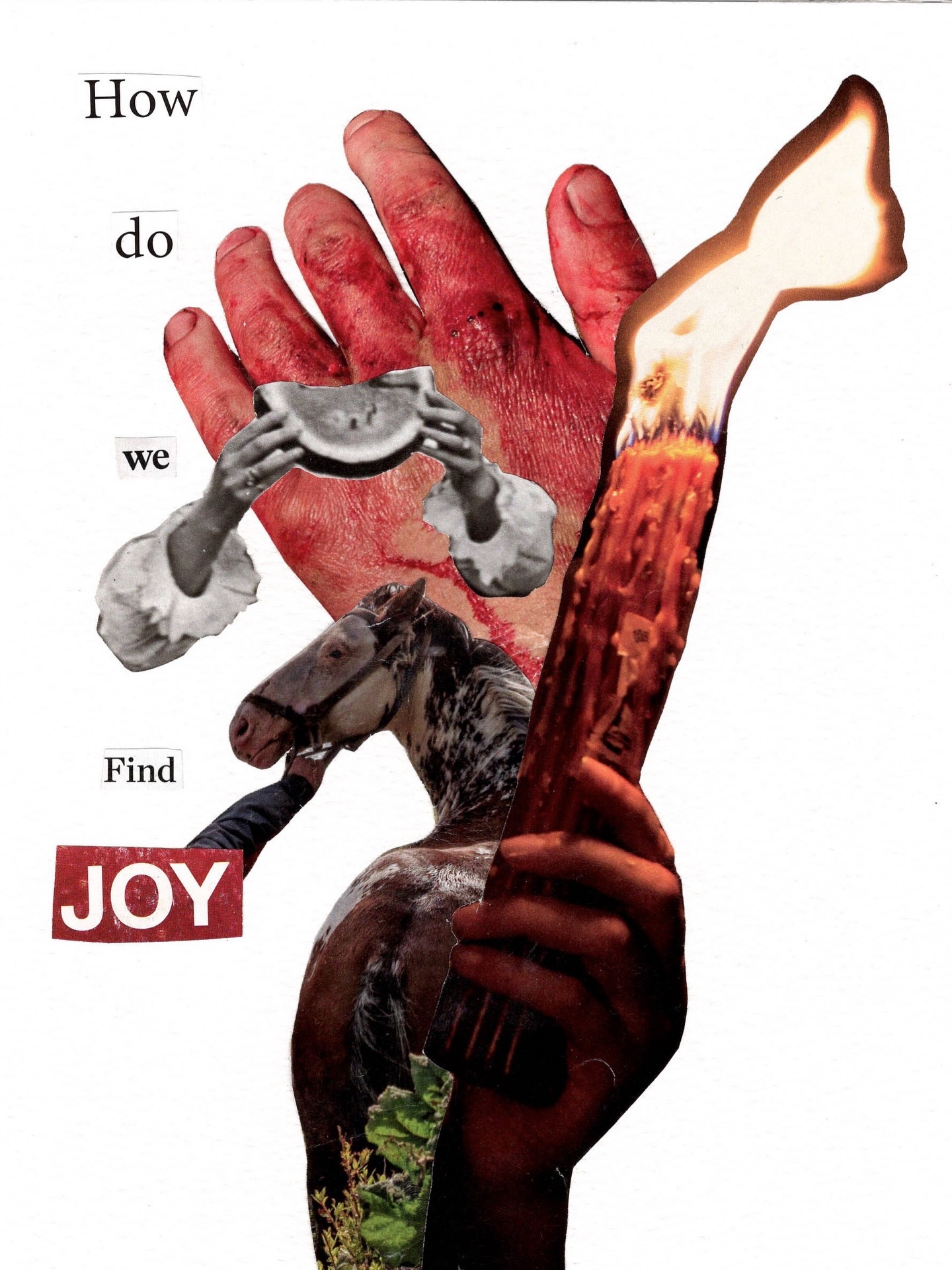 It’s hard to make art when things feel so heavy. It’s hard to know where to start.
My heart has been longing to get back into creating, and this evening I finally sat down and began again.
I bought some National Geographic magazines from the thrift store. Here’s a collage I made.
Thinking about joy, thinking about pain, thinking about the year of the horse. Thinking about how we hold so much all at once.
How do we find joy?
❤️🩹
✎ collage on paper
#collage #artbymichèlejubilee