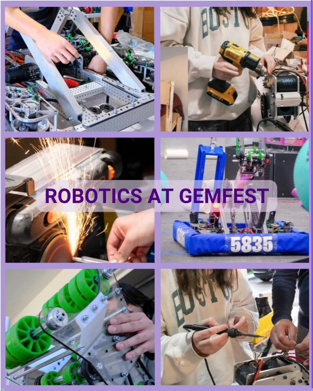 Get ready to build! GEMfest is excited to welcome back a Robotics Workshop! Get creative and innovative at GEMfest, and show what girls in STEM can do. See you then! ๐ค