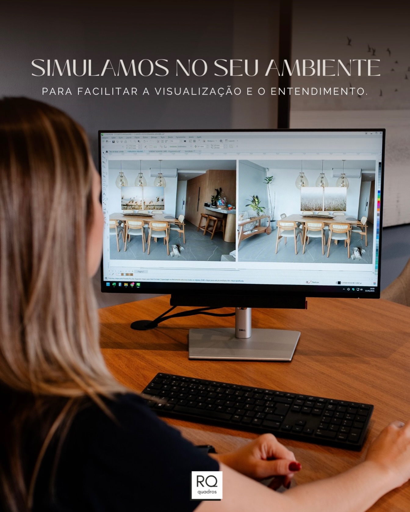 Muitas vezes o medo não é o quadro…
é imaginar se ele realmente vai ficar bom no seu espaço 🤍
Por isso, aqui na Requadre, a gente faz a simulação dos quadros no seu próprio ambiente.
Você envia a foto do espaço, conta um pouquinho sobre seu estilo e a gente cria uma composição pensada pra você, pro seu lar e pra sua história.
É ver antes, sentir segurança e imaginar sua casa do jeitinho que sempre sonhou ✨
💬 Quer ver como ficaria aí na sua casa?
Me chama no direct.