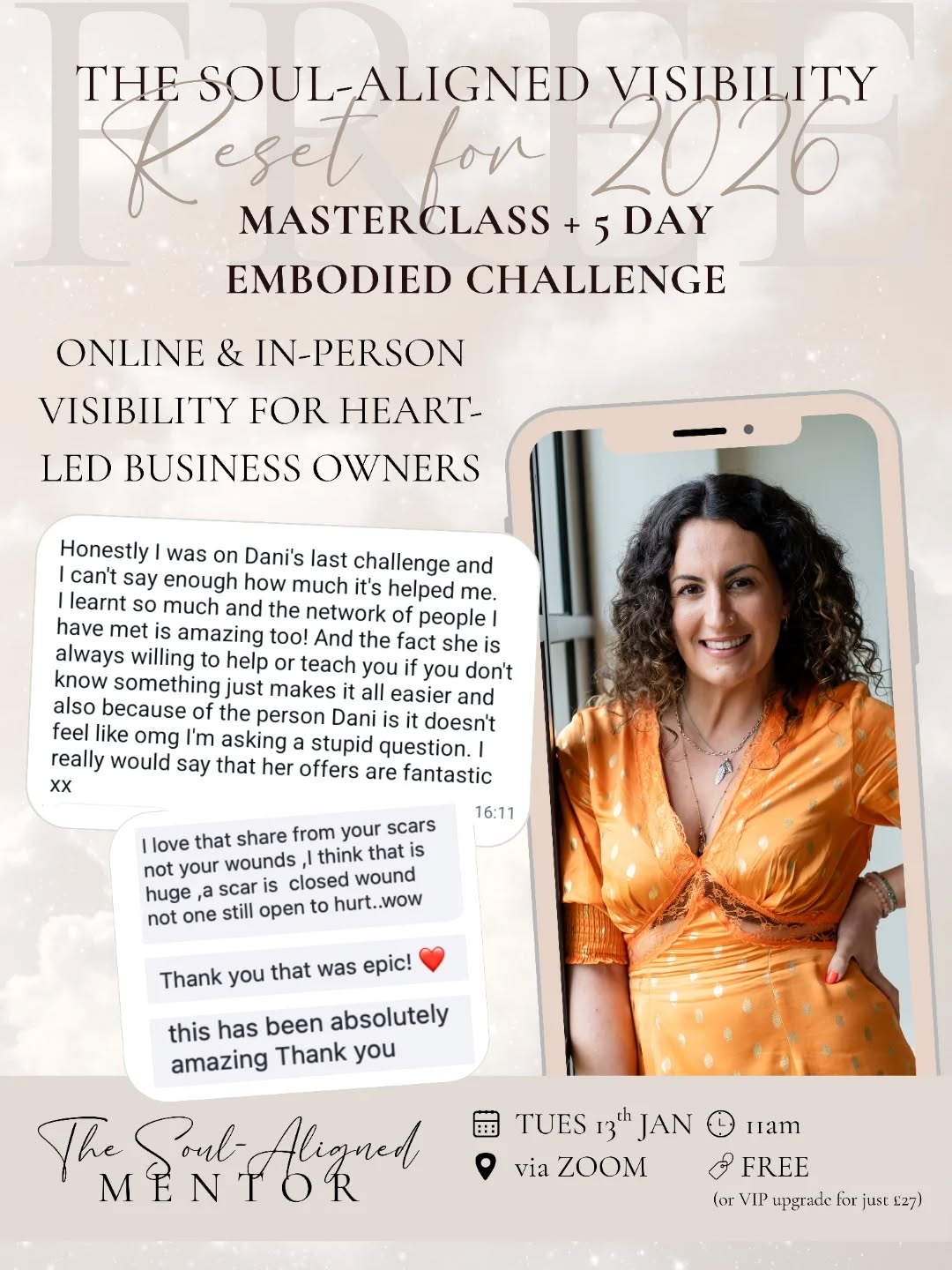 Who's free at 11am tomorrow and hasn't yet signed up to my latest Masterclass?
I am so excited to deliver this. It's new, fresh & feels so special. Stepping away from Instagram further into my souls purpose... Showing you guys how to lean into your own inner knowing & stand in your own personal power - aligning your authenticity with your online visibility. I've always been about that dream big, grow your mindset & chase your joy kind of life.
I'm spending this evening pulling together my presentation and finalising the 5 day experience. FREE or just £27 for 1:1 support.
I'm embracing my deadline dancing - the reframe is powerful - I LOVE being in the moment, in flow, can't get more divinely timed than the night before.
Comment SOUL for the link 🤪😘💖
(Me & the kids have been loving The Greatest Showman lately & this song seems to be the soundtrack of my January! 🙌🏼🔥✨)