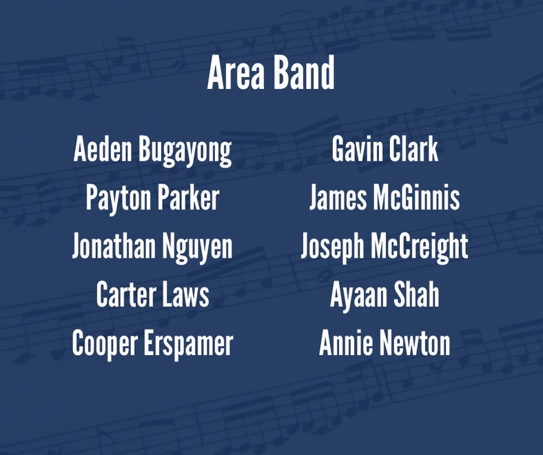 We would also like to congratulate the students who earned spots in the TMEA area, region, and district ensembles. This achievement reflects their hard work and dedication, and we are proud of the way they represent KM4B!
