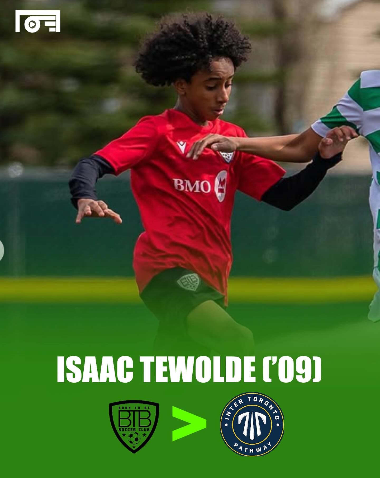 Another BTB Star on the Move 🔥
This time it’s 2009 Born Isaac Tewolde, who is off to CPL’s Inter Toronto Academy