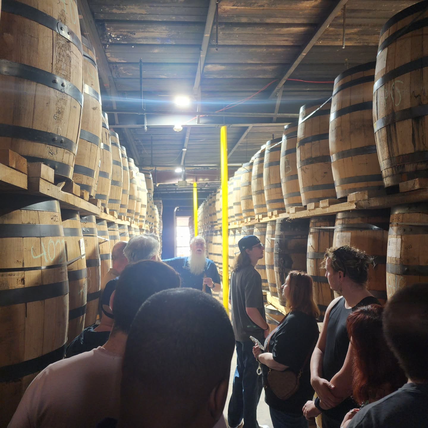 Great time in the warehouse @BendtDistillingCo with good Friends ready to pick a whiskey barrel! 🤞🏾