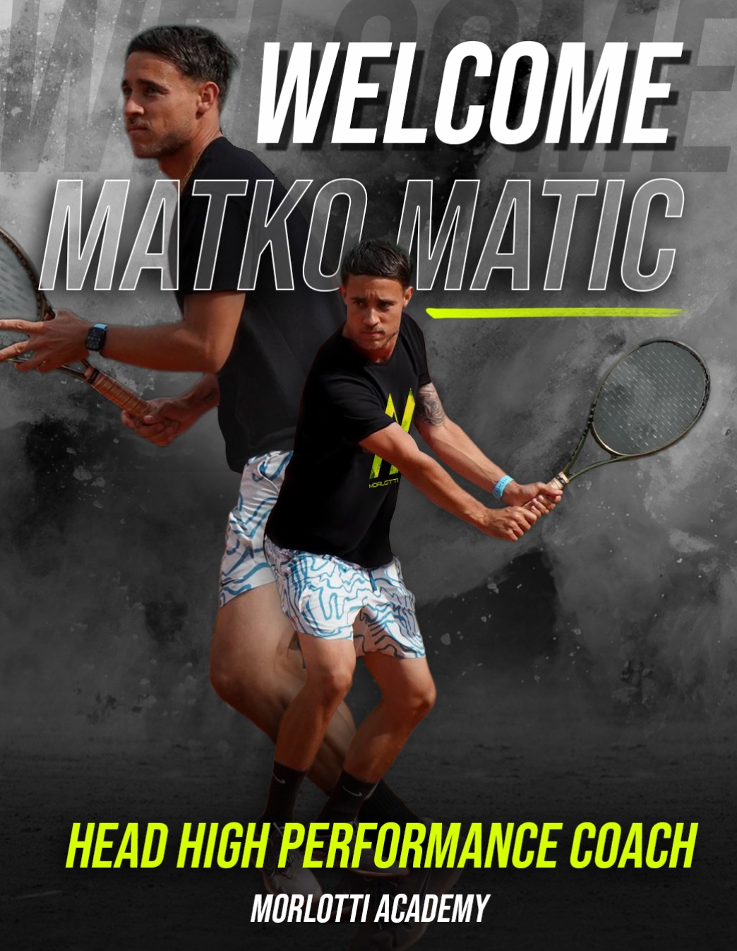 We are happy to announce the arrival of our new Head High Performance Coach, Matko Matic: GPTCA-ATP Certified 🇷🇸 Serbian Professional Tennis Coach.
With an extensive all round background in developing juniors from the ground up in Serbia to coaching WTA and ATP ranked professional players, Matko’s experience and vision perfectly align with Morlotti Academy standards of shaping the new generation of Hong Kong talent.
💪🏽 From Monday 19th January, he will see you all on court!