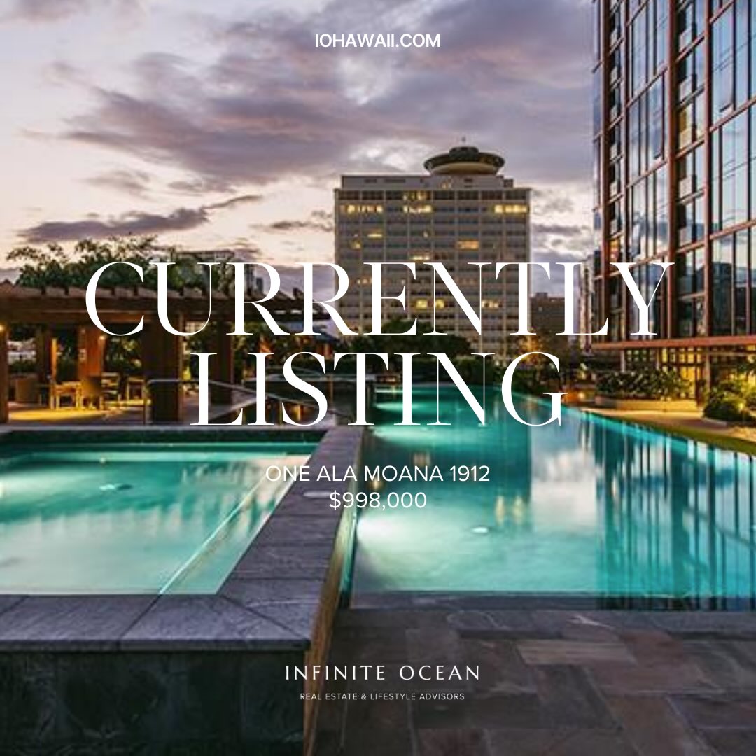 One Ala Moana 1912
1 bed | 1 bath | 1 parking
Offered at $998,000
MLS link in bio
Experience elevated island luxury in this high-floor, junior penthouse featuring nearly 10-foot ceilings and floor-to-ceiling windows with sweeping sunrise, mountain, and city views. Thoughtfully designed with Sub-Zero & Wolf appliances, full-size washer/dryer, fresh paint, new carpet with a 25-year warranty, and a storage locker - move-in ready and waiting for your personal touch.
Enjoy resort-style living with premier amenities including a lap pool, spa & sauna, state-of-the-art fitness center, BBQ cabanas, private dining rooms, fire pit lounge, movie theater, library, and game room. Perfectly located above Ala Moana Shopping Center with world-class shopping, dining, and entertainment just steps away.
Listed by Denise Santilena
RS-60345
Your trusted advisors in Honolulu’s dynamic real estate market. Start the conversation (contact link in bio)
#hawaiirealestate #honolululuxurycondominiums #honolulucondominiums #hawaiiluxury #luxuryrealestatespecialist