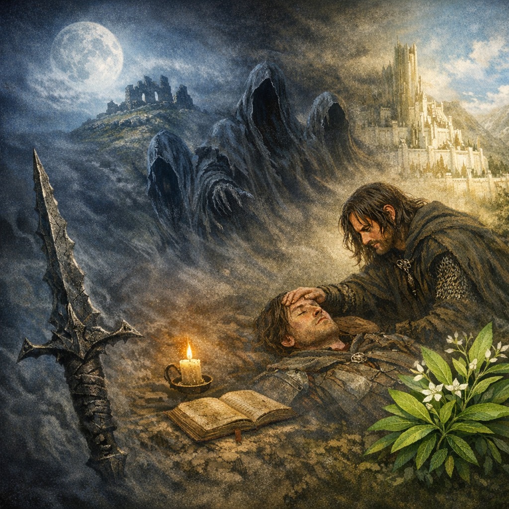 Ever wonder why Aragorn could heal Faramir, but not Frodo from their Nazgul wounds?
Listen to our latest episode of Beyond the Brandywine to find out and learn about ALL of the diseases found in Middle Earth.
www.BeyondTheBrandywine.com/podcast
#podcast, #BeyondTheBrandwine, #LOTR, #Aragorn, #Frodo