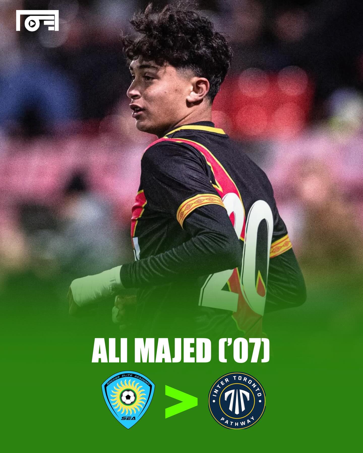 Highly Rated Edmonton ‘07 Ali Majed will be joining the CPL Academy of Inter Toronto 🚨