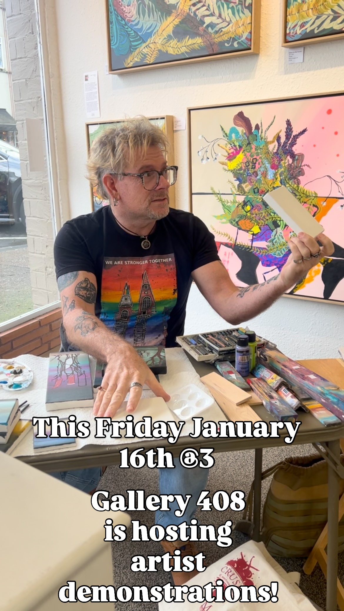 Escape the winter chill and get to Gallery 408 to experience live demonstrations by their talented artists. 8 days, 8 different artists. It’s happening all January! You can go to their website to find out more……
https://www.gallery-408.com/about-2