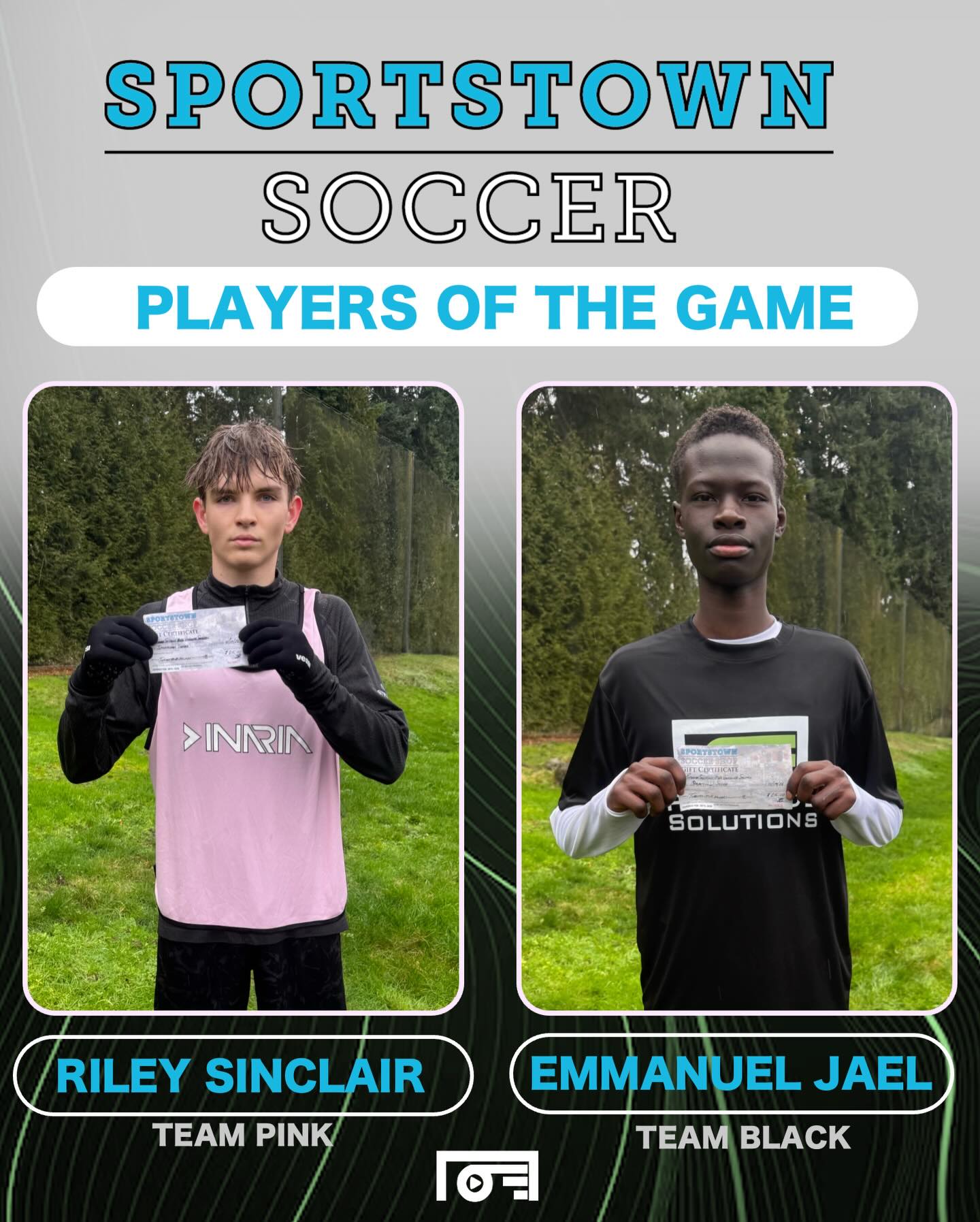 SPORTSTOWN SOCCER Players of the Game
Day 2: PitchSide Solutions Vancouver Combine
SPORTSTOWN - Athletes of all ages can enjoy high-quality indoor turf field rentals and shop for premium soccer gear, all under one roof.
11191 Horseshoe Way, Unit #6