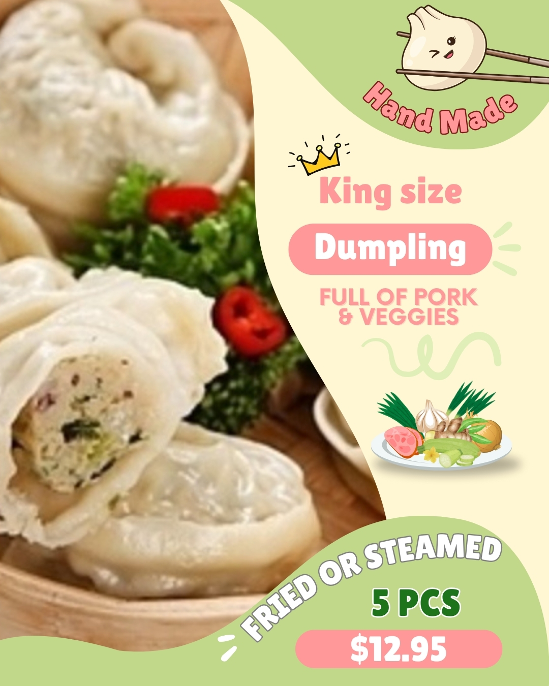 ❄️ NEW MENU at Hansik Town ❄️
Cold days call for something comforting. Our new handmade king-size dumplings are carefully hand-folded and generously filled with juicy pork & veggies—perfect fried or steamed 🥟
Warm up with our new Clam Kalguksu, simmered in a savory seafood broth with chewy handmade noodles 🐚🍜
Your cold-day craving, solved.
@hansiktown.beaverton
#HansikTown #NewMenu #NewMenuItem #HandmadeDumplings #KingSizeDumpling #ClamKalguksu #WinterComfortFood #ColdDayEats #KoreanComfortFood #FreshlyMade #beavertonoregon