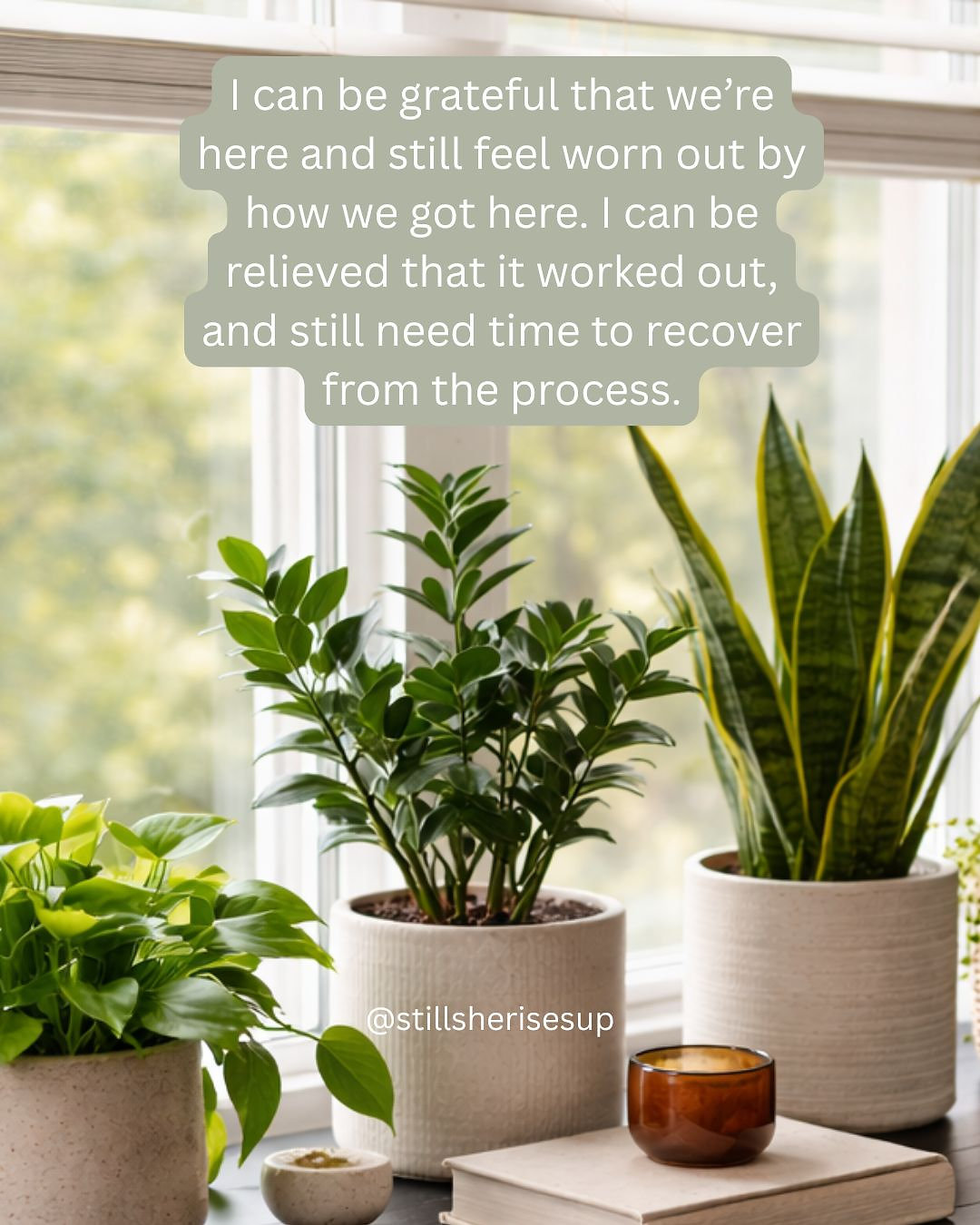 I can be grateful that we’re here and still feel worn out by how we got here.
I can be relieved that it worked out, and still need time to recover from the process.
The last few months took more out of me than I expected. On the outside, everything looks fine. Good, even. But living through big transitions isn’t just about where you land. It’s about what it costs you to get there.
I’ve been quiet because I needed space to catch up to myself. To sit with the mixed feelings instead of rushing past them.
I wrote about it honestly on the blog. No lessons. No silver lining. Just where I’ve actually been.
If you’re in a season where things “worked out” but you’re still tired, you’re not alone. If you feel like you should be more excited or happy, yet you're struggling with it all, I see you.
Link below and in bio 🤍
https://www.stillsherisesup.com/post/where-i-ve-been-lately