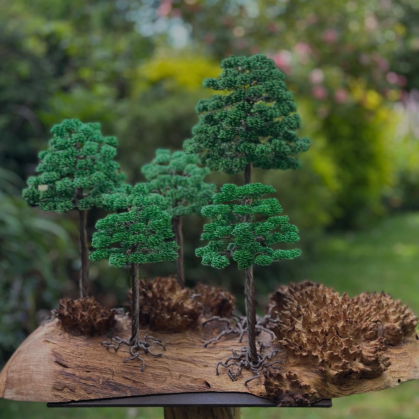 Looking for something that brings the feeling of nature into your home, our beautiful hand made wire tree sculptures mixing wire art with beautiful wood designed and made by Nicki Cutler. This particular piece depicts a forest of tree mounted atop a piece of burr oak, it is currently still available.
These bespoke tree sculptures provide timeless beauty and nature to any home. Please contact us to see our current available tree sculptures or to discuss your own bespoke pieces š³š³
#wireart #treeart #sculpture #dorset #nature
