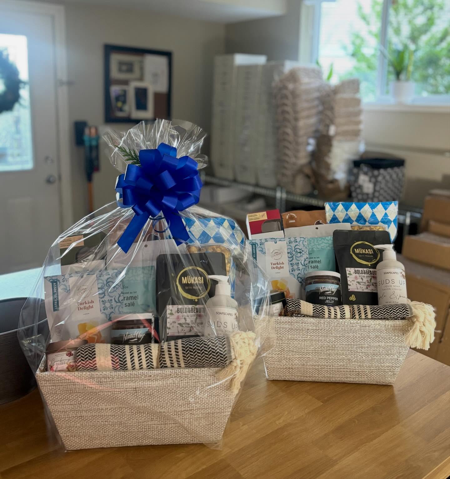 I put together a couple of gift baskets to be used as raffle gifts for a few local events. Each one is filled with BC made items and packaged in a glittery gift basket.
I’m thinking this could be a great addition to the website. What do you think?
#fraservalleybasketco
#bcmade
#corporategifting
#rafflegift
#supportlocal