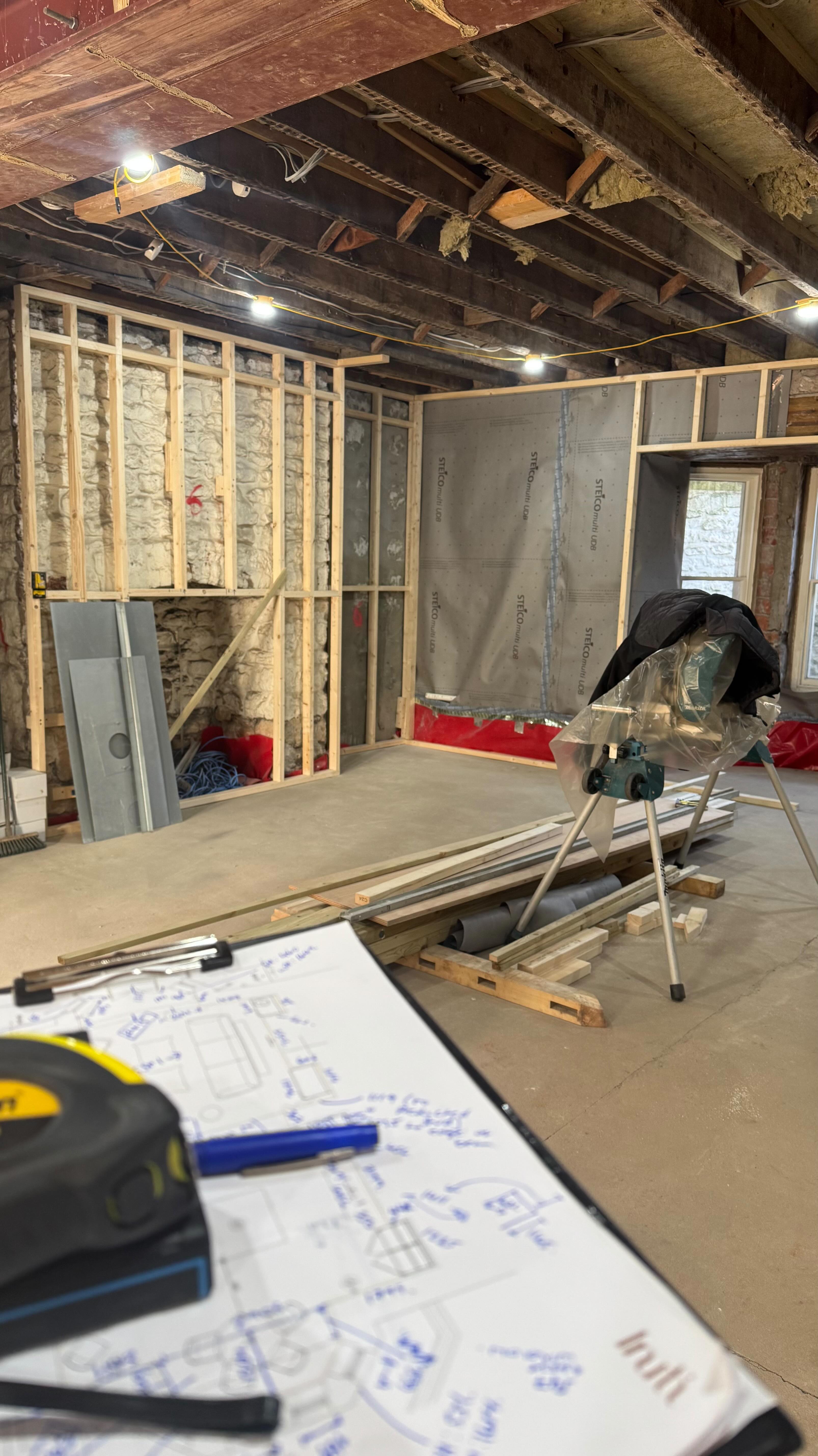 The Clifton LGF cinema and games room is officially starting to feel real, and this is the point in a project where everything suddenly starts moving fast.
We’ve just wrapped up another site survey - a must when working with historic buildings where walls are never quite as straight as you hope and damp prevention can change things from the original survey. This is where technical design really comes into its own. Measuring and re-measuring so the vision (both ours and the client’s) comes to life exactly as planned. That includes setting out the lighting so it sits perfectly over the pool table and lights each pocket just right 🎱
We’re leaning into dark and intimate tones, rich textures, and beautifully layered lighting for this space. Think cinematic, cocooning, and made for long evenings in.…
@ashforddesignandbuild
@dhvarchitects_heritage