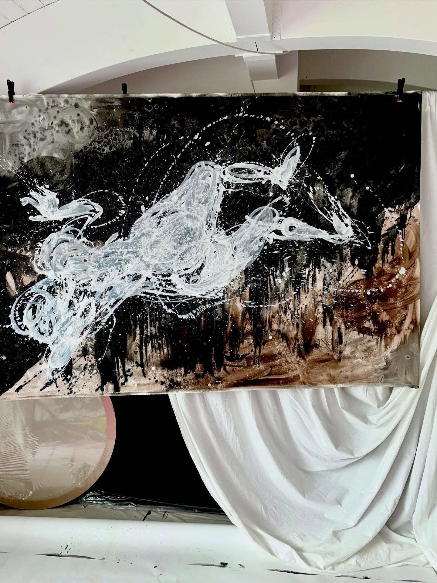 ‘ESCAPING DARKNESS’ - Art is an extension of the inner self—every piece reflects the ideas, feelings, and beliefs of its creator. #art #artist #atelier #oilpainting #contemporaryart
