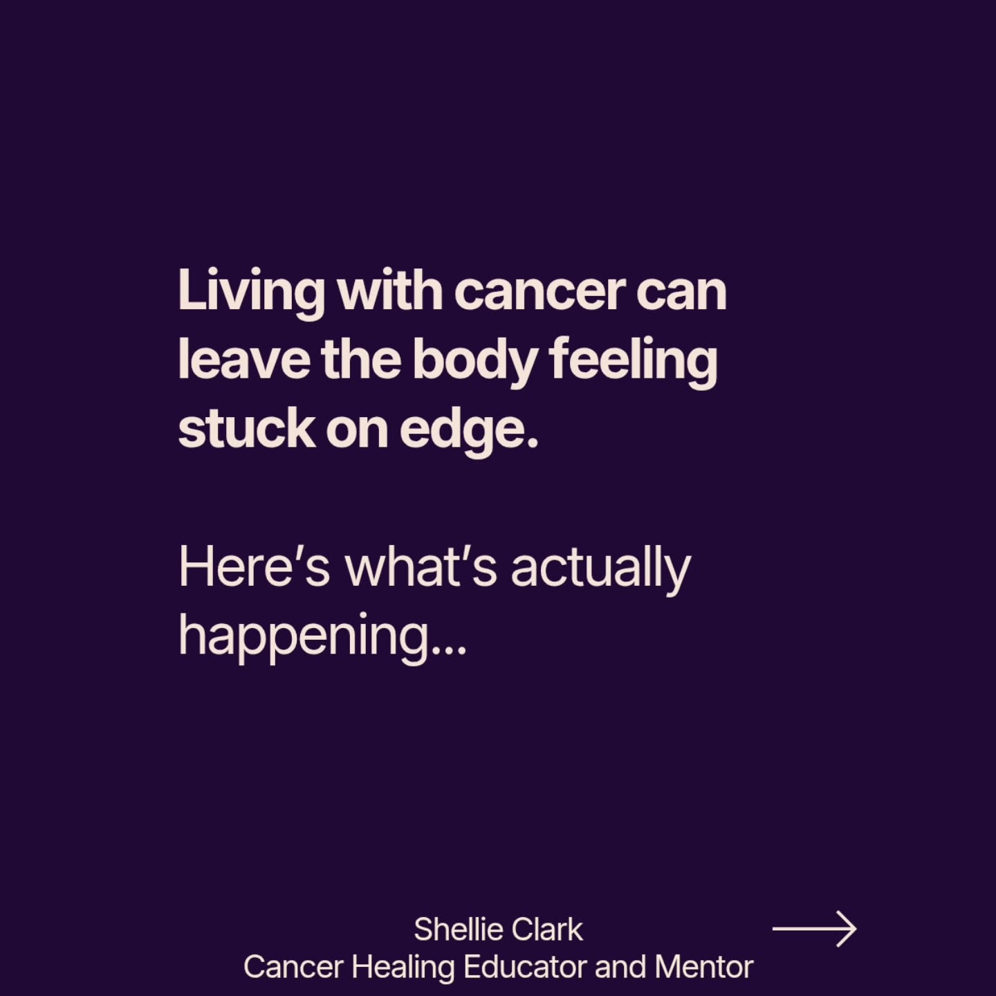 Living with cancer doesn’t just look like a lot of appointments or treatment plans.
It changes how your body feels from moment to moment.
Many people notice they can’t fully relax anymore.
Even if the mind goes quiet, the body still feels tight, alert, or braced - like it’s waiting for the next piece of news.
This isn’t anxiety.
And it’s not something you’re doing wrong.
When something frightening happens, the body learns to stay ready.
Ready for symptoms.
Ready for scans.
Ready for results.
Ready for things to change again.
A lot of energy quietly goes into just getting through the day.
Things like recovery and the body’s natural clean-up work don’t get as much attention, because staying prepared feels more important.
This is why feeling safer matters for healing.
Not forcing calm.
Not trying to stay positive.
But giving the body moments where it isn’t waiting for something bad to happen.
You don’t need to change anything right now.
Understanding why your body feels the way it does gives fear space to soften.
This is one layer of understanding.
We’ll keep gently unpacking what helps the body feel safer, and why that matters for healing.
One layer at a time.
Love Shellie x
#cancerhealing #cancersurvivor #cancerfree #cancereducation #healingcancer
