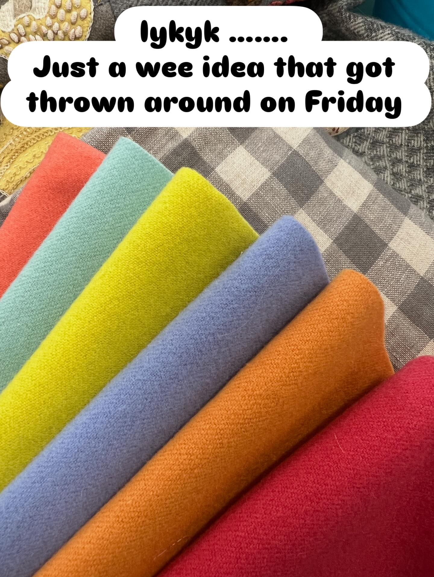 I love it when ideas come to fruition at the shop. Watch this space for a customers exciting project. This just might be a colourway that I think could work for me - stop it!!