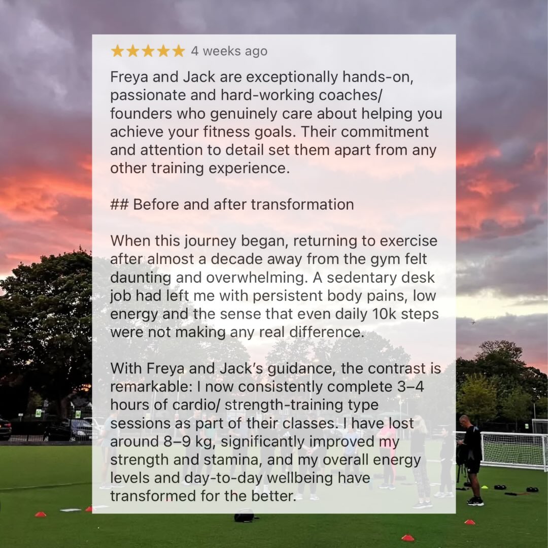 ⭐️⭐️⭐️⭐️⭐️ “Many of the goals that once felt impossible are now part of my normal routine”
From daunted and overwhelmed over how to get started with improving their health and fitness, to a sustainable, enjoyable routine that’s been “life changing”.
This is what it’s all about!! 😍