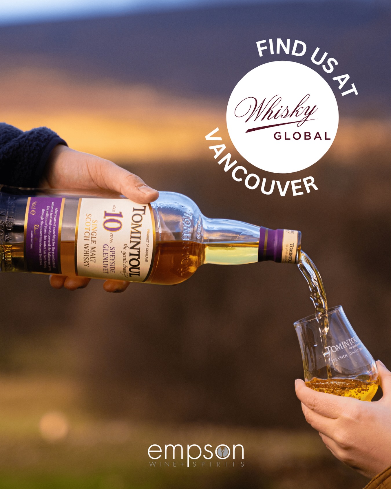 The Whisky Global in Vancouver is officially sold out, and we are proud to be on the floor representing @tomintoulwhisky and @glencadamwhisky among an incredible lineup of world-class whiskies.
If you’re attending this weekend, be sure to seek us out and explore these distinctive single malts.
We’ll have the drams ready. 🥃
@thewhiskyglobal #VancouverEvents #WhiskyFestival #WhiskyLovers