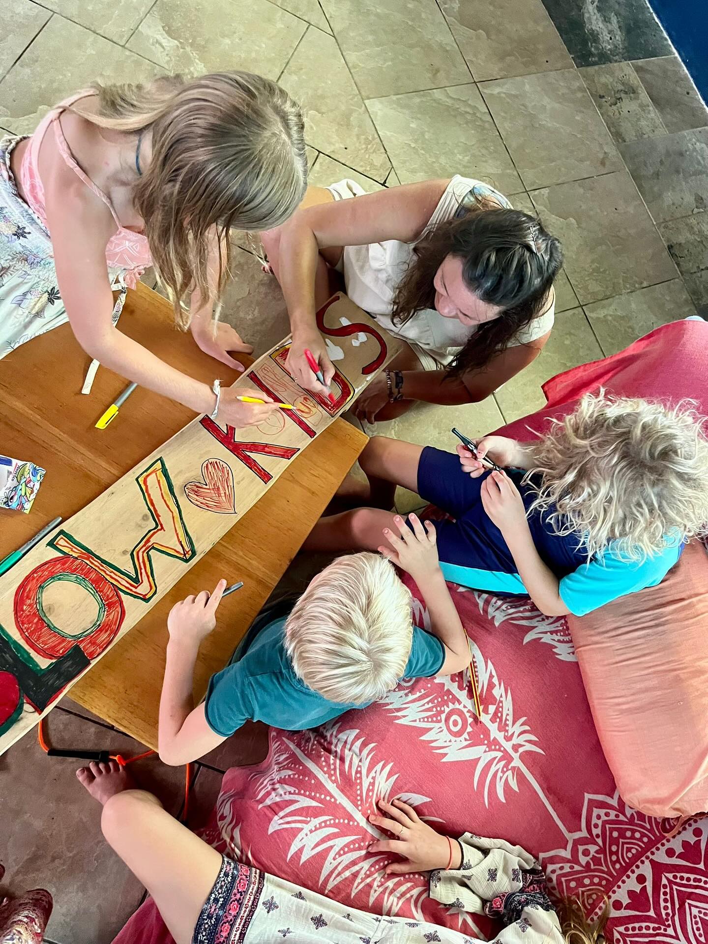 Woods of the World at Awake. Day 1: sign making and altar weaving 💫