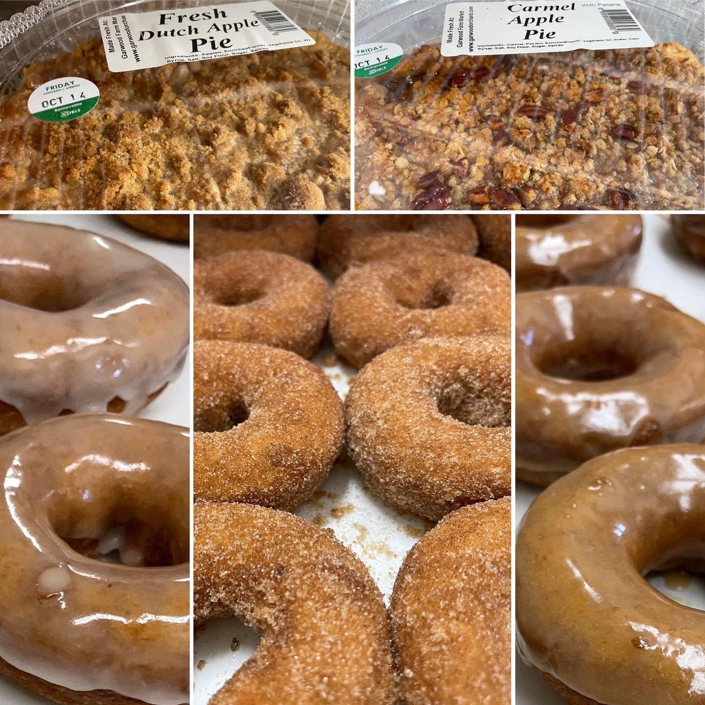 Pumpkin and Apple treats at the Garwood Bakery! On weekends the donuts come with cinnamon sugar, salted caramel, or vanilla icing!