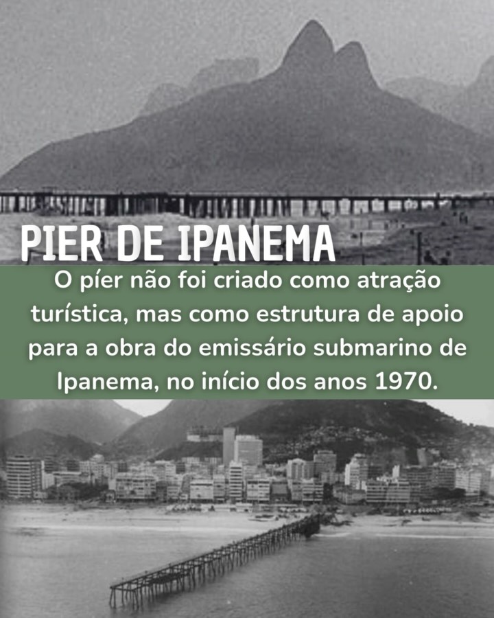 Você sabia?
O píer de Ipanema faz parte da história urbana, cultural e social da praia mais icônica do Rio de Janeiro, mesmo já não existindo fisicamente.
Construído na década de 1960, o Píer de Ipanema tinha como objetivo inicial servir de apoio para obras de saneamento e drenagem, mas rapidamente se transformou em um ponto de encontro da juventude carioca. Com uma estrutura que avançava mar adentro, o píer passou a atrair surfistas, artistas, músicos, fotógrafos e intelectuais, tornando-se um símbolo de liberdade, criatividade e contracultura.
Durante os anos 1970, o local ficou conhecido como um espaço de expressão alternativa em plena ditadura militar. Ali se reuniam pessoas para surfar, tocar música, trocar ideias e viver um estilo de vida ligado à natureza, ao mar e à contestação dos padrões da época. O píer ajudou a consolidar a imagem de Ipanema como um bairro à frente do seu tempo, aberto ao novo e à diversidade cultural.
Com o passar dos anos, a estrutura começou a apresentar problemas de segurança, além de impactos no fluxo das correntes marítimas e na dinâmica da areia da praia. Em 1971, o píer foi parcialmente demolido e, pouco tempo depois, totalmente removido.
Mesmo ausente, o Píer de Ipanema permanece vivo na memória coletiva da cidade. Ele representa um período marcante da história do Rio, quando a praia era mais do que um espaço de lazer: era um palco de transformação social, cultural e comportamental. Um símbolo de liberdade que ajudou a moldar o espírito de Ipanema e que ainda hoje inspira quem caminha por aquela orla.
#praia #ipanema #praiadeipanema #ipanemabeach #riodejaneiro