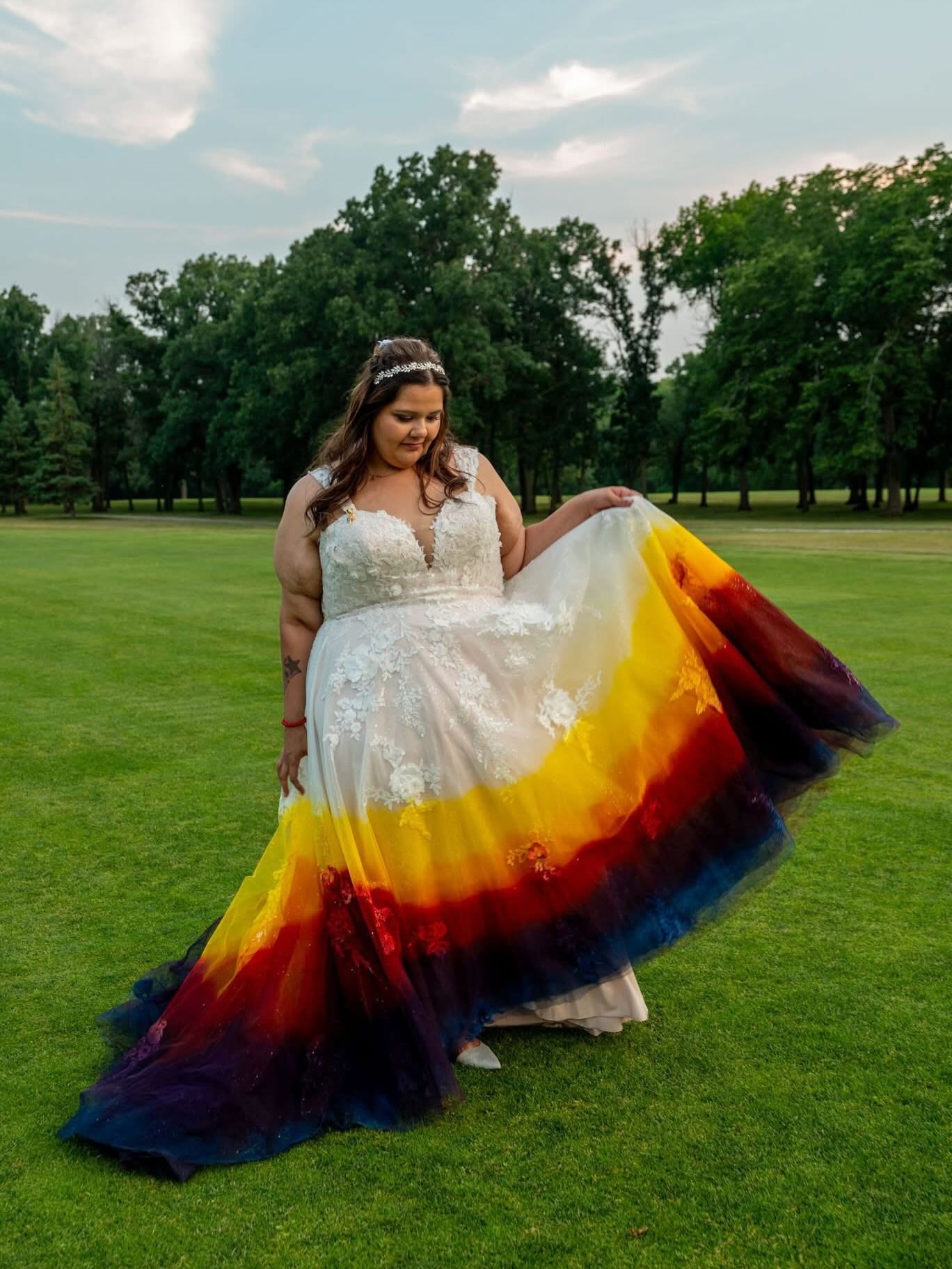 ✨ Your wedding dress, reimagined. ✨
I specialize in custom-dyeing wedding dresses, transforming classic gowns into one-of-a-kind pieces, rainbow, ombré, bold hues, all over colour, or something entirely unique to you.
Whether you want a subtle tint or a dramatic transformation, your dress will be hand-dyed with care, precision, and artistry. 🤍🎨
📩 DM or email me to discuss your vision
👰 Perfect for modern brides, second looks, and non-traditional weddings
#DyedWeddingDress #winnipegwedding #weddingdressdye #dyeserviceswinnipeg #dyeservices