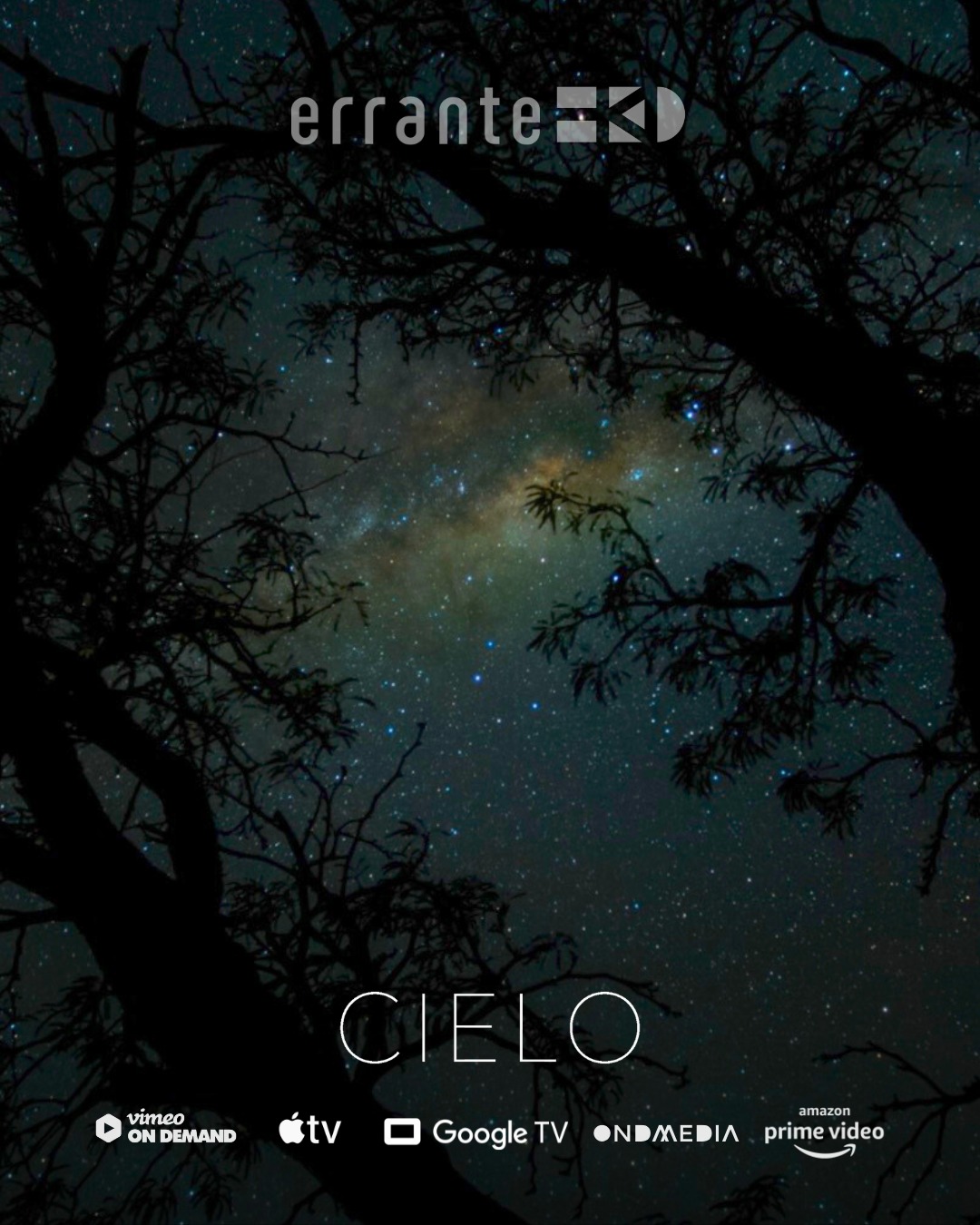 #ErrantePelículas | "Cielo" 🌌
💫 Una magnífica experiencia cinematográfica a través de los sublimes cielos nocturnos del Desierto de Atacama de Chile para todo el mundo.
💫 Profundas reflexiones sobre el infinito y lo desconocido, "Cielo" es un documental dirigido por Alison McAlpine, coproducido por Paola Castillo de Errante Producciones (Chile). Coproducción Canadá - Chile 🇨🇦 🇨🇱
👉🏼 Disponible mundialmente en el link de la biografía seleccionando Vimeo on Demand.
👉🏼 Encuéntrala también en Apple TV, Google TV, Amazon Prime y gratis en ondamedia en territorio nacional.
#PaolaCastillo #AlisonMcAlpine #ErranteProducciones #Documental #Documentary #Cinematography #Ciencia #Astronomia #Astronomy #Chile #Canadá #DocumentalChileno #CineChileno #Observatorios #DesiertoDeAtacama