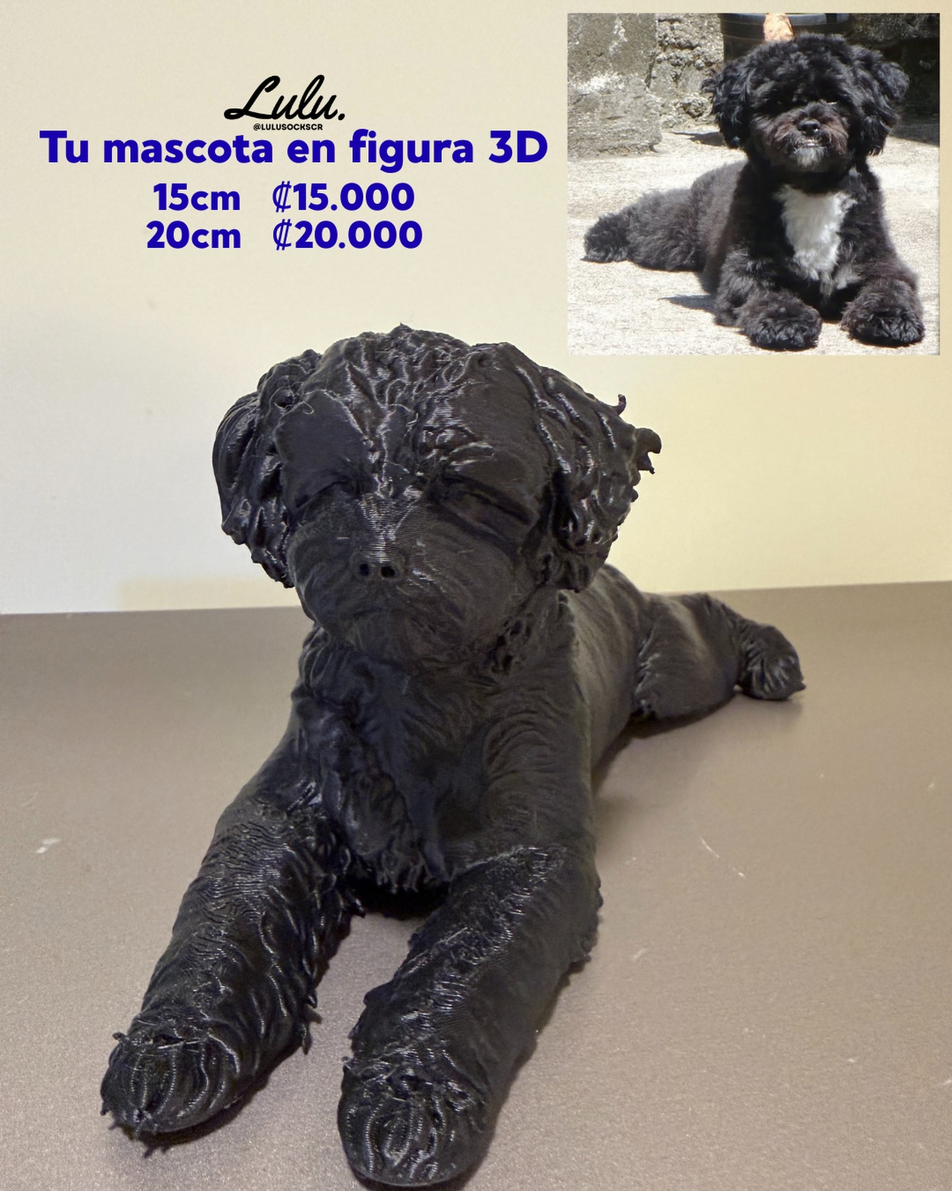 Con solo una foto, convertimos tu mascota en una estatuilla en 3D.