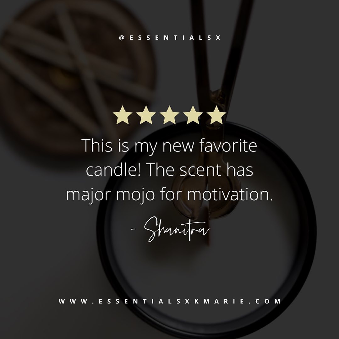 Thank you to all of our candle friends who send us little love notes to let us know how you are enjoying our products! We always strive to bring a little ease and relaxation to our tribe. 🤎
#essentialsxkmarie #customerreviews #productreviews #luxurycandles #aromatherapycandles #blackcandlemaker