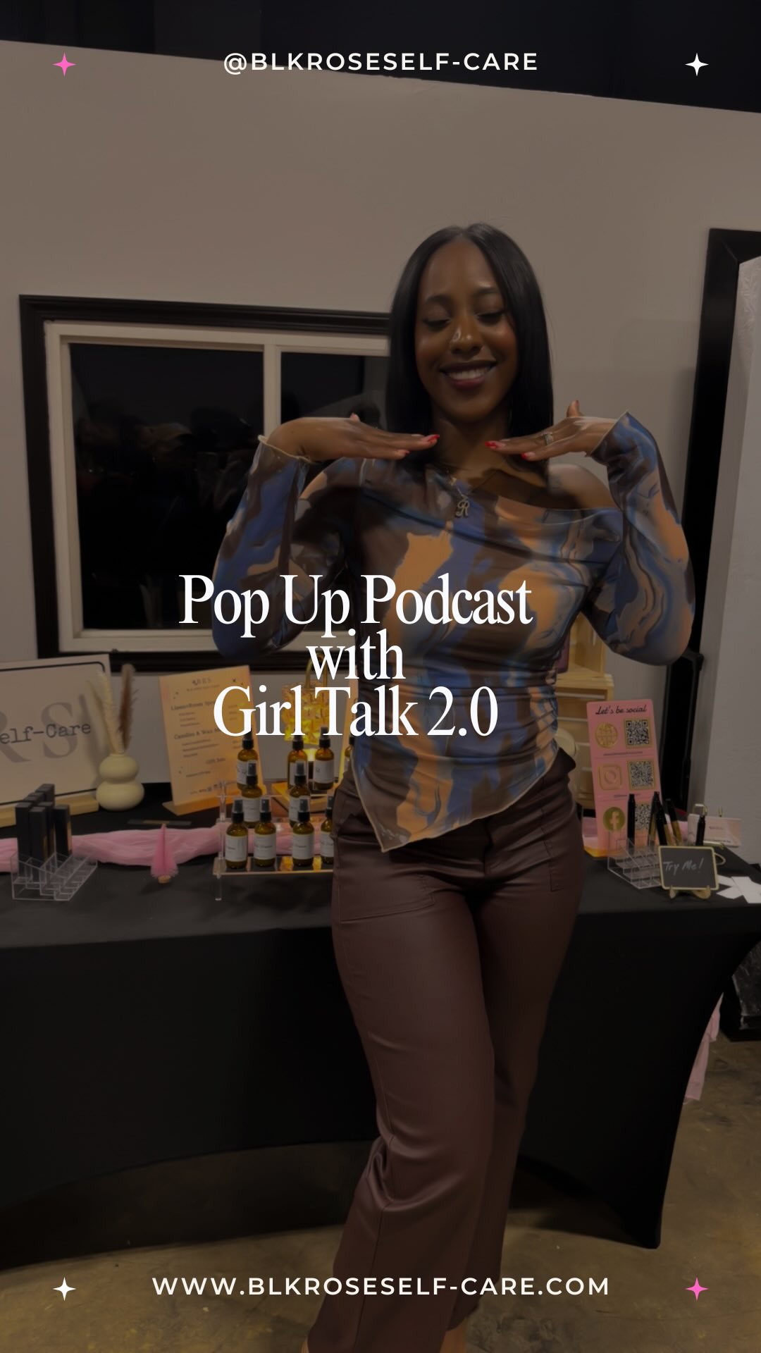I had the opportunity to be a vendor at a pop-up podcast event with @girl2.0talk 💕 great conversations, food, drinks, art, and beautiful energy all around.
Love Letter & I Wish a Teakwood were the favorites of the night 🤍
Looking forward to doing more events like this.🥰