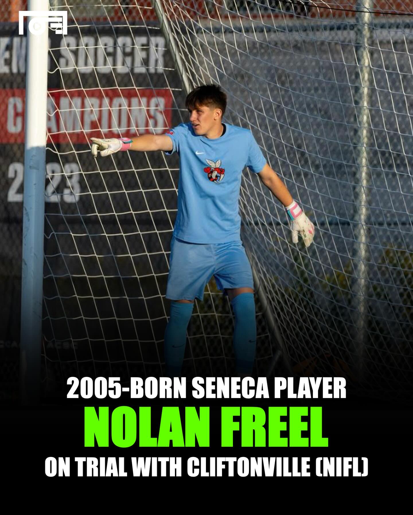 Seneca Goalkeeper Nolan Freel on trial in Northern Ireland 🇨🇦⚽️