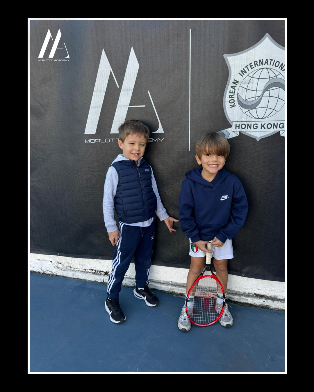 Italian Mini Champs on court 🇮🇹 🎾 First lesson, new friendships, big smiles
