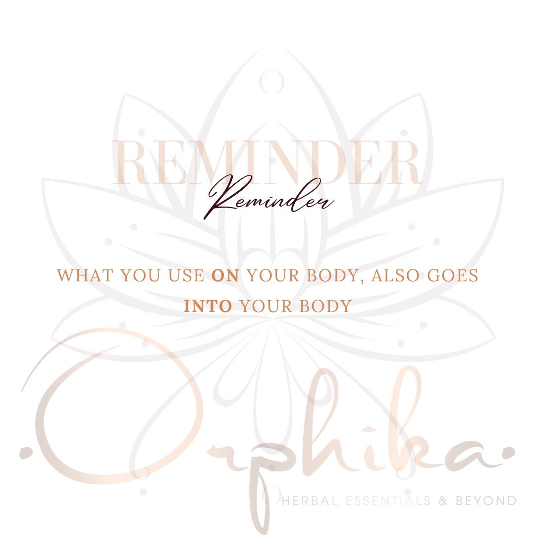 Whatever products we put ON our body eventually seeps directly INTO our bodies. Let's continue to remind each other and be intentional about what we and our loved ones are using, especially on a daily basis.