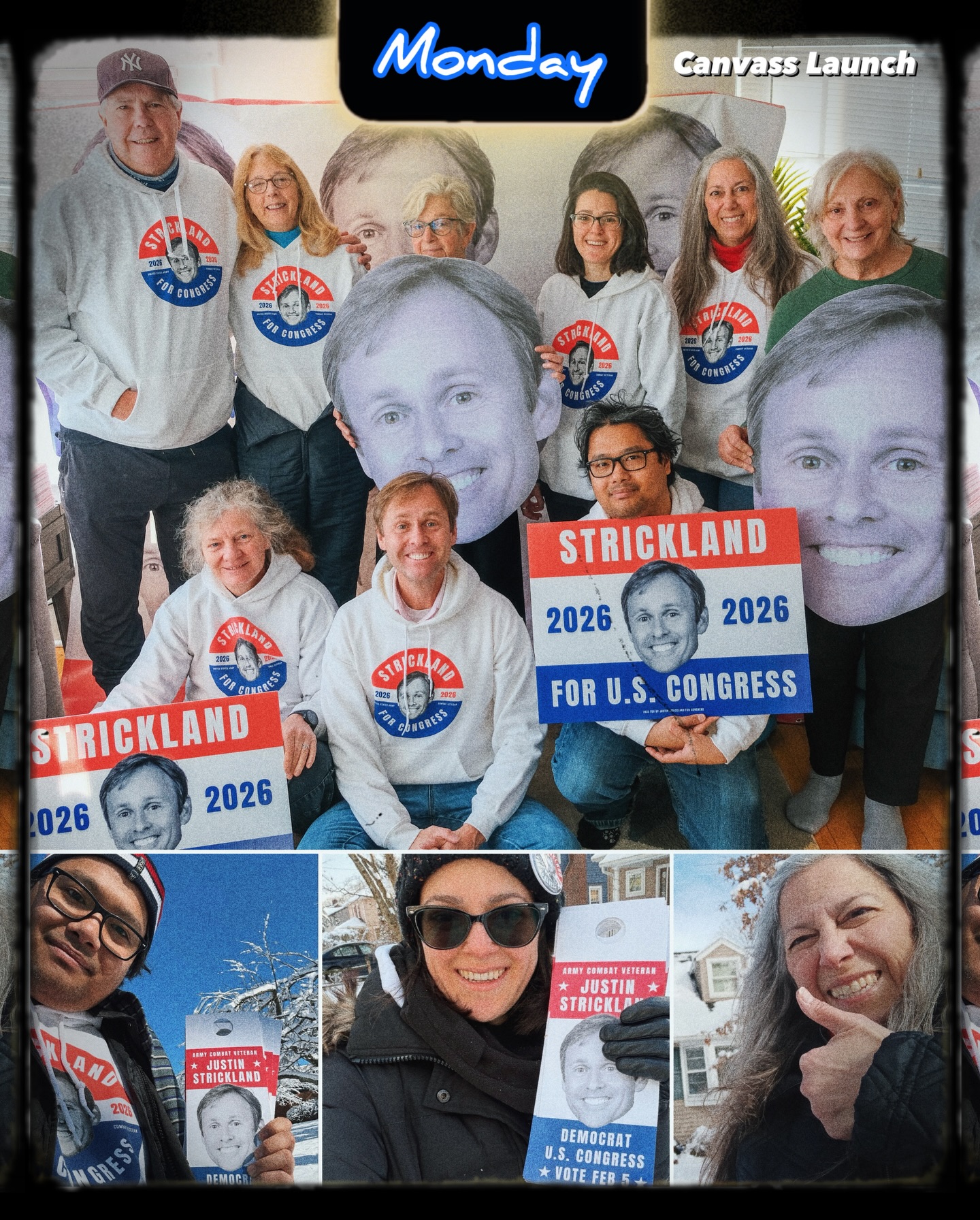 Monday Canvassing Team!
Want to join us? Send us a message.
Justin Strickland for Congress!
Army Veteran fighting for you.🇺🇸
Vote February 5, 2026.🗳️
Learn more at JustinStrickland.com
#leadership #community #veteran