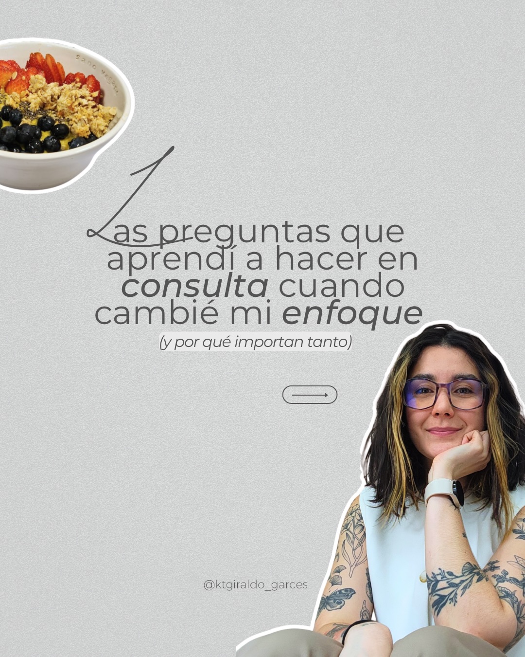 Durante años hice una “historia clínica completa”…
O al menos eso creía.
Hasta que cambié mi mirada.
Dejé de enfocarme solo en lo que la persona comía 🥗
y empecé a comprender cómo vivía.
Ahí, todo cambió.
Aprendí que la comida es apenas la punta del iceberg 🧊
Que la relación con la alimentación se transforma cuando cambian el sueño 😴, la energía ⚡, la estabilidad emocional 💛, las finanzas, la dinámica del hogar, el movimiento 🏃♀️ y la historia con el propio cuerpo.
Entendí que para acompañar sin juzgar, necesito conocer la vida real de mis pacientes.
No su “disciplina”.
No su “fuerza de voluntad”.
Su realidad.
Por eso hoy estas preguntas hacen parte de mi consulta.
Porque la alimentación no es matemática: es humana. 🤍
Y el bienestar no se construye desde el peso,
sino desde el contexto, el cuidado y la compasión.
En el próximo post te compartiré la pirámide de bienestar que guía mis procesos desde un enfoque integral y verdaderamente transformador ✨
⸻
#KTGiraldoNutrición #NutriciónConsciente #EnfoqueIntegral #BienestarReal #NutriciónHumana SaludConSentido RelaciónConLaComida CuerpoConCompasión NutriciónMedellín SaludEmocional AlimentaciónConsciente BienestarIntegral