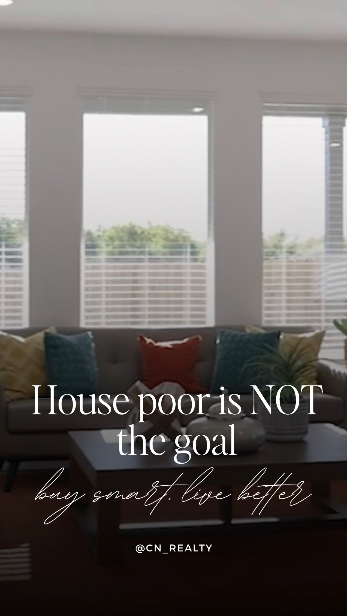 Buying a home in 2026? Please read this before you sign anything.
A bank pre-approval only tells you what you can borrow — not how you’ll actually live. And in today’s market, becoming “house poor” is one of the fastest ways to drain the joy right out of homeownership.
Here’s how I help my clients protect their lifestyle and their sanity 👇🏼
The 30% Rule + The Gap Method
1️⃣ The Math
Take your gross monthly income and multiply it by 0.30.
That number is your absolute max for mortgage, taxes, and insurance combined.
2️⃣ The Test
If your current rent is lower than that target payment, don’t just trust the lender and hope for the best.
The Gap
Take the difference between what you pay now and what you could pay — and move that amount into a separate savings account the day you get paid.
Why 60 days?
Because life happens.
If you can’t comfortably live without that “gap” money for two full months, that price point isn’t the right fit yet — and that’s okay. Use that extra cash to strengthen your down payment instead.
Your home should feel like a safe place, not a constant source of stress.
That’s how you build long-term happiness, not just buy a house. 🏡✨
CANDICE NEWMAN | CN REALTY | CalDRE 01924842
#ranchocucamonga #ranchocucamongarealestate #upland #inlandempirerealestate #uplandrealestate #claremont #ranchocucamongarealtor #buyersagent #inlandempirerealtor #sellersagent