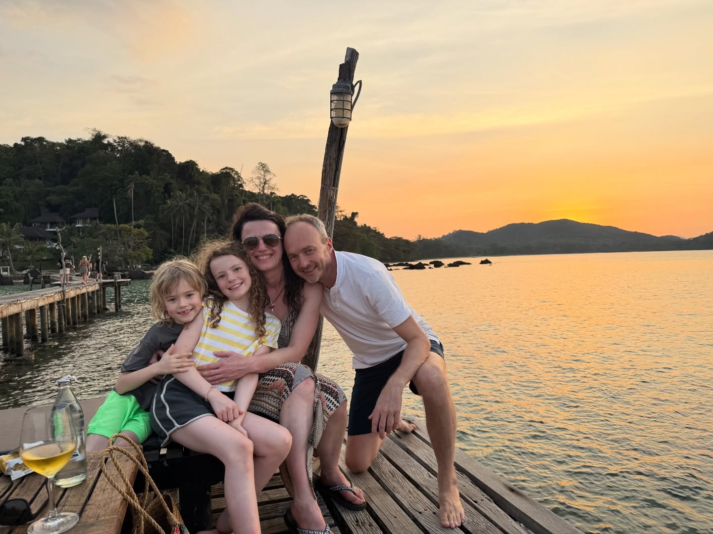 How many family photos are you able to normally bring from holidays? Maybe one?
This year, we brought 5! People would offer to take one for us, and kids were old enough not to hide 😅
There is a lot I could share about the last weeks in Thailand. It’s been something we’ve all been looking forward to for months. In different ways, we all needed it.
Our happy place. Our swing. ‚Pan Banana’ (aka @cococaperesort pier with ‚Mr Banana, who would always offer Miko and Lily bananas to feed the fish around the pier). Sunsets. Fresh mango. Finding shells. Drawing on the beach. Yoga with @yogawithpetri for me.
And just being present.
This year, because of the conflict with Cambodia, things were different. Instead of full-time in Koh Mak, we started in Bangkok, and went to Sam Roi Yot to Petri. Then learned from our friends who were in Koh Mak, that the place is safe - was already after the ceasefire. Rented a car and went to join them there for a few days.
The feeling to visit our swing and watch the sunset at the Cococape was stronger.
It took some time and energy. And it was far from the Miko’s favorite ‚doing nothing’.
But then Lily said, ‚You know mama, if not for the Cambodia conflict, I wouldn’t have the tuk-tuk ride, and we wouldn’t see the elephants in the wild’.
Things happen for a reason, and once you let it come, you start creating new memories. New favorite things. New places to look forward to visiting again.
Like the ‚pregnant island’, ‚stairs to the hospital’, or the unicorn shells.
The one thing that didn’t change is us being all together, and having fun. And that’s a pretty cool feeling when I look back at the last weeks. #grateful
Family photos:
1 - @cococaperesort 📸 by a Dutch couple we just met
2 - waiting for a boat to Koh Mak 📸 by someone who was waiting with us
3 - at Food Art Hut 📸 by @michielvandereerde & @lindsay_stellaard 🙌
4 - Phraya Nakhon Cave by @yogawithpetri 🙏
5 - Phraya Nakhon Cave again by someone who was there
#seventhseries #makingmemories #travelwithkids