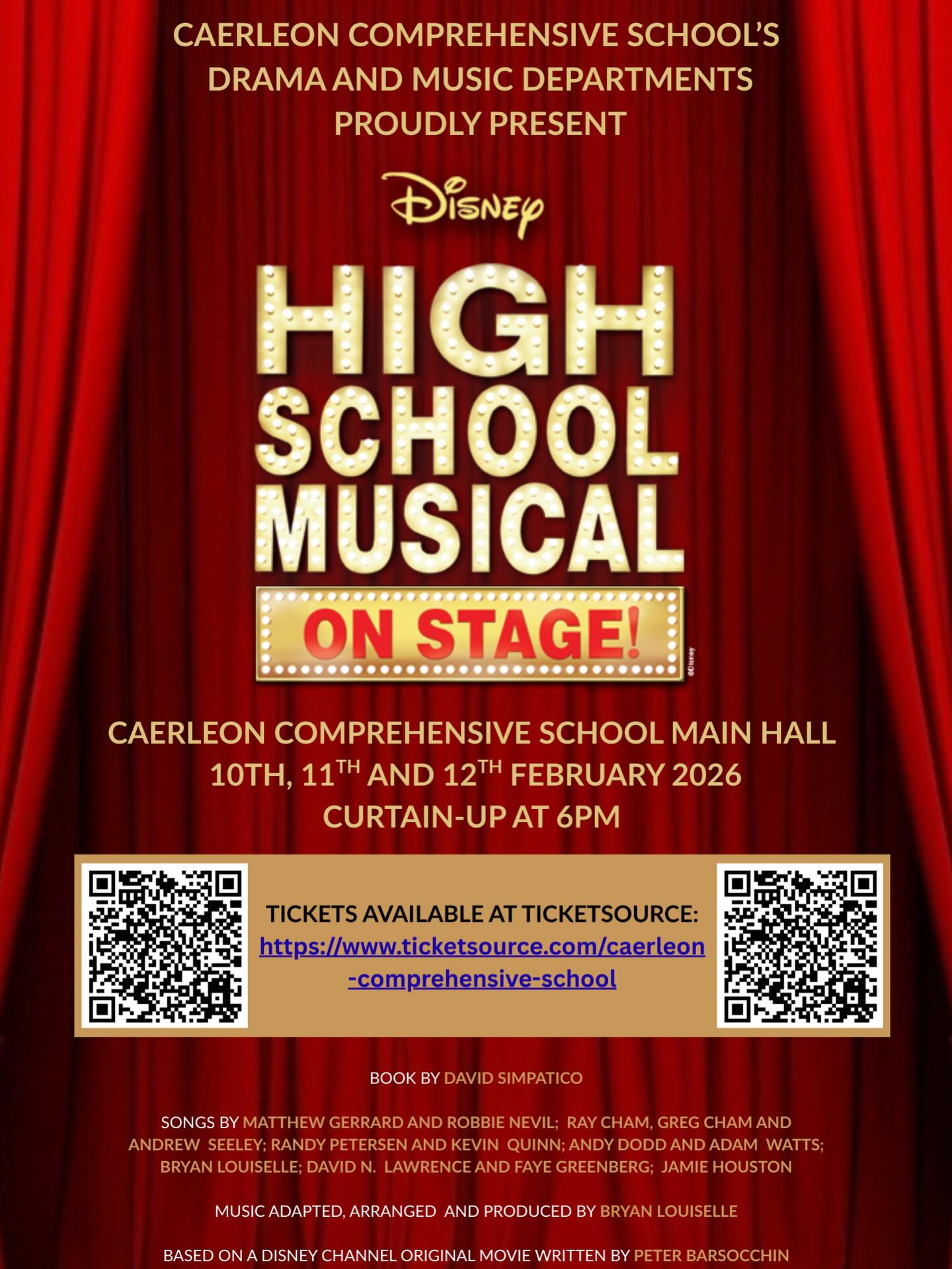 🎶 🏀 This is the start of something new… and tickets are disappearing fast! 🎶 🏀
Celebrate 20 years of High School Musical with our incredible school production. Get in before the final buzzer!
Tickets available through: https://www.ticketsource.com/caerleon-comprehensive-school