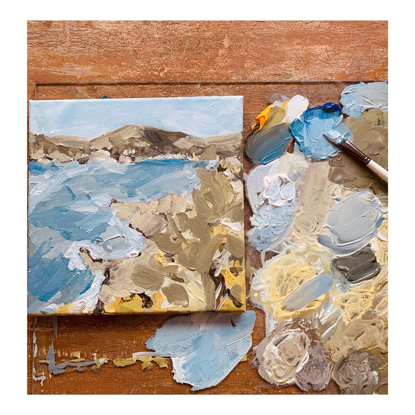 My last trip to cap de Creus and Cadaques in Spain inspired this painting.
Cap de Creus, Spain
Limited colour palette
10x10” Acrylic on canvas
SOLD
Print available as well as similar original painting print on canvas on demand. Message me for custom requests.
Mes dernières vacances a Cadaques et au Cap de Creus m’ont inspirée pour cette petite toile avec une palette de couleur limitée.
Le cap de Creus, Espagne
25x25cm Acrylique sur toile
VENDUE
Impressions disponibles et reproduction originale sur demande également.
#acrylicpainting #abstractpainting #abstractlandscape