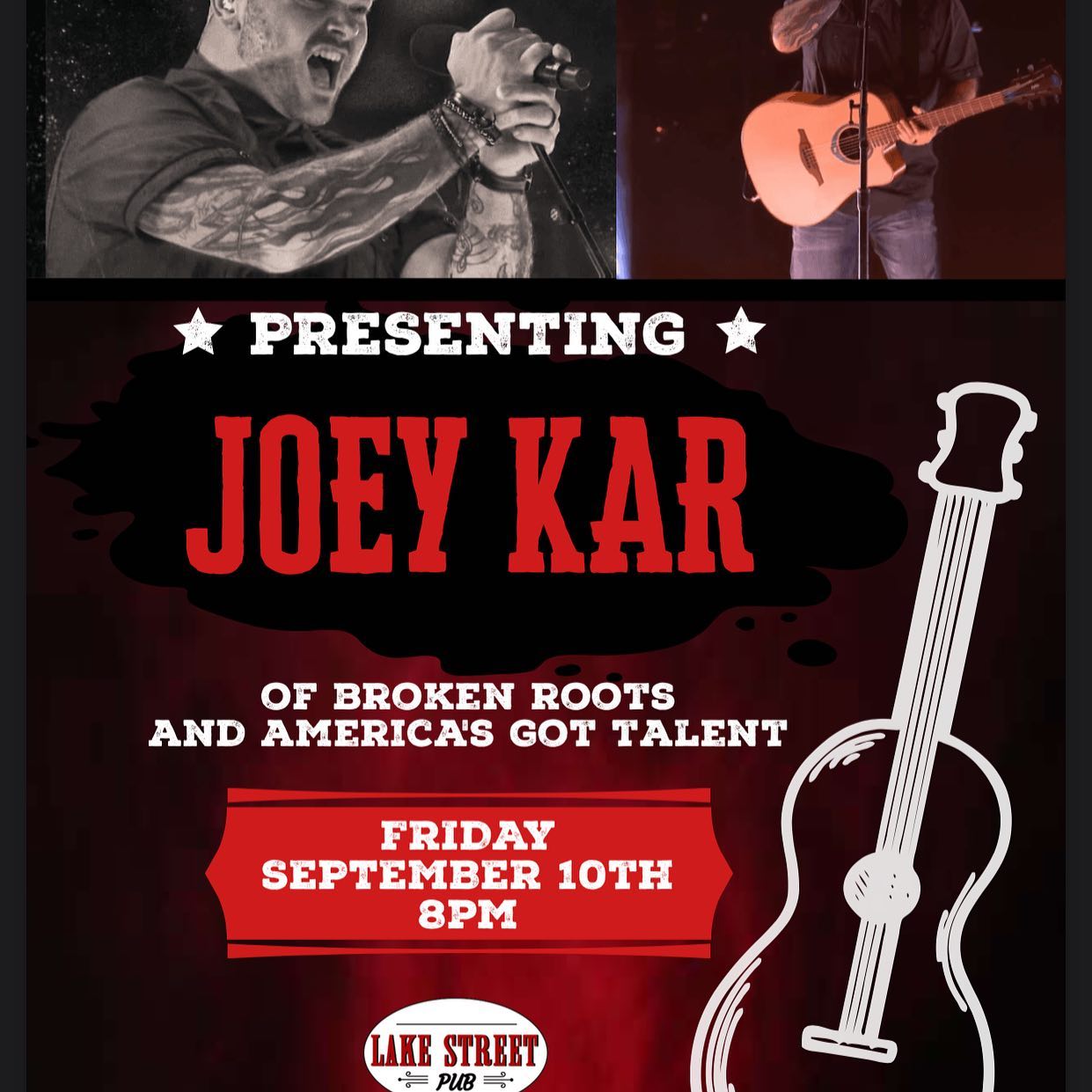 Friday Night Joey Kar will be here!!! Come on over check it out!!