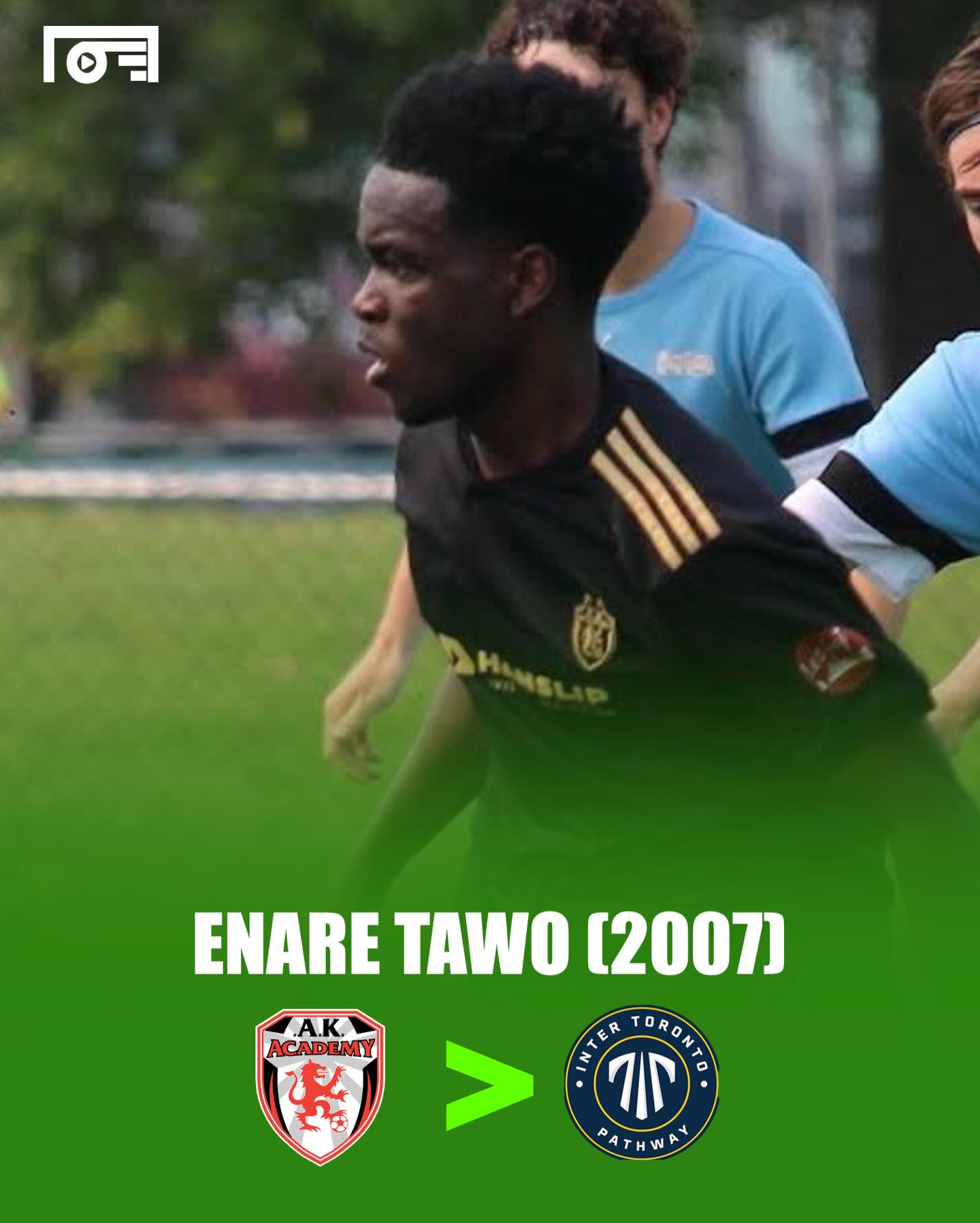 AK Academy baller Enare Tawo will now be in the CPL academy of Inter Toronto.
Previously played with Bonivital and Manitoba Rex.
Holds passports of Nigeria and Canada