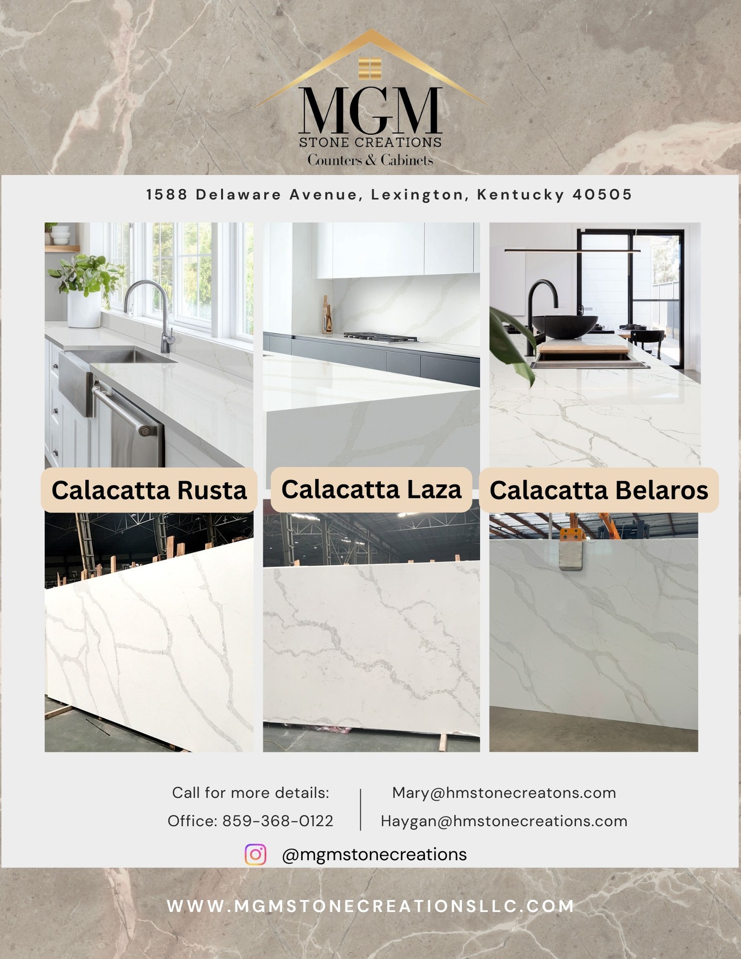 "Your kitchen deserves Lexington’s best. Custom countertops built for beauty, durability, and everyday living—crafted by MGM Stone Creations."
👉 #LexingtonCountertops #MGMStoneCreations #LexingtonKY #KitchenDesignLexington #CustomCountertopsKY #HomeUpgradeKY #QuartzCountertops #LexingtonHomes #KitchenGoals #LexingtonRenovation