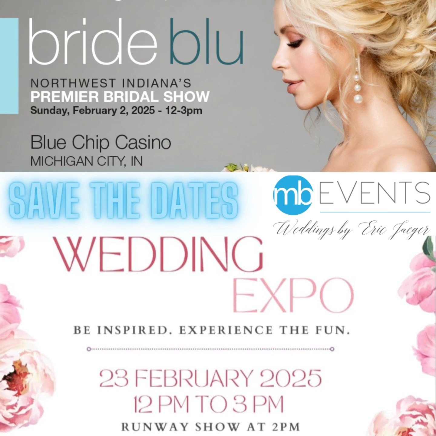 We're excited to be the official show MC for Bride Blu on February 2nd at @bluechipcasino and Wedding Expo on February 23rd at @villacesareevents
Come out to say Hi and see lots of great wedding vendors!