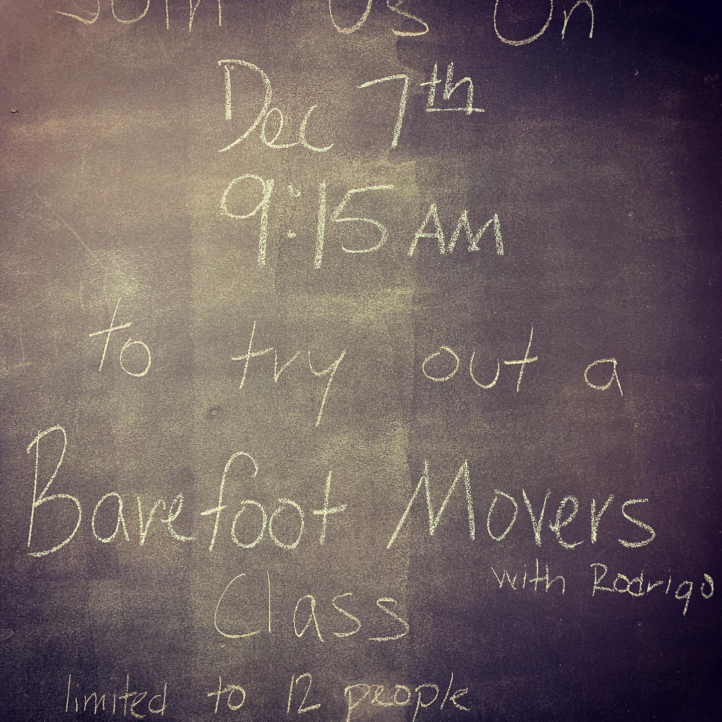 Join us this Saturday to try out a Barefoot Mover class. We still have 4 spots open. Sign up now!!