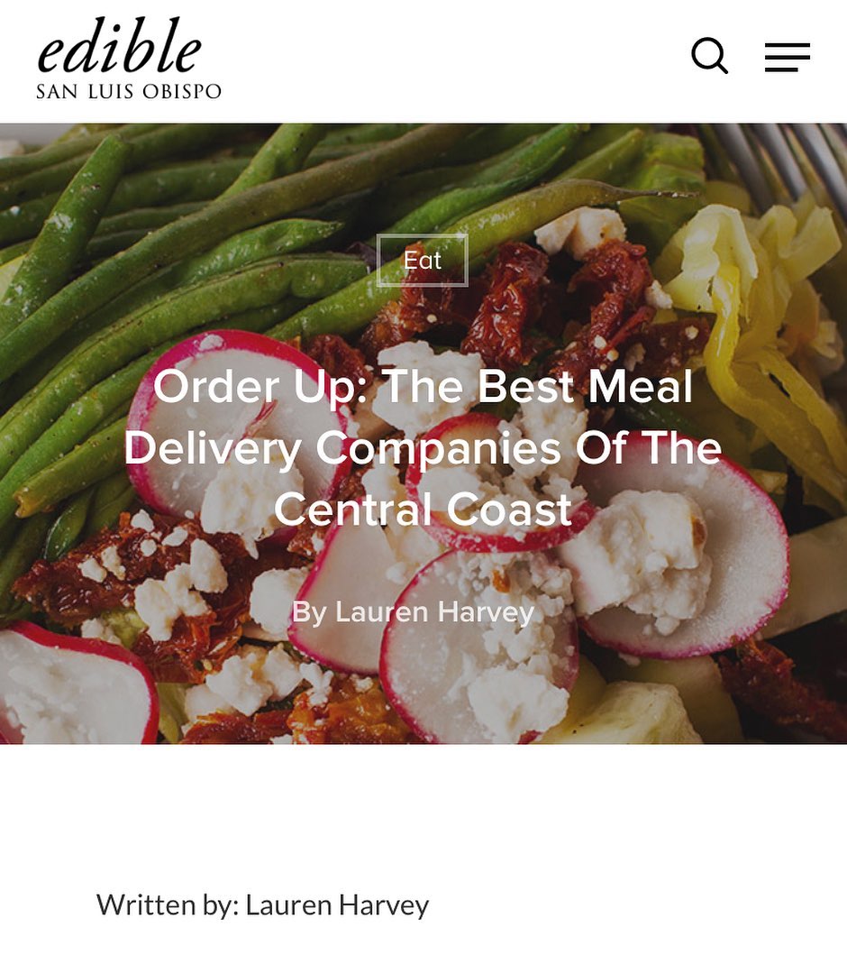 Feel so honored to be recognized as one of the top meal prep companies on the central coast alongside @themenumealprep and @cleanmachinemeals. Thank you @edibleslo and @edible.ink for such a great article! ——> check it out: https://ediblesanluisobispo.com/meal-delivery-central-coast/ #healthymealprep #fooddeliveryservice #sanluisobispocounty #glutenfree #dairyfree #therapeuticchef #naturalchef #baumancollege #locallysourced #sanluisobispofood #atascadero #templeton #pasorobles #cayucos #morrobay #lososos #5cities