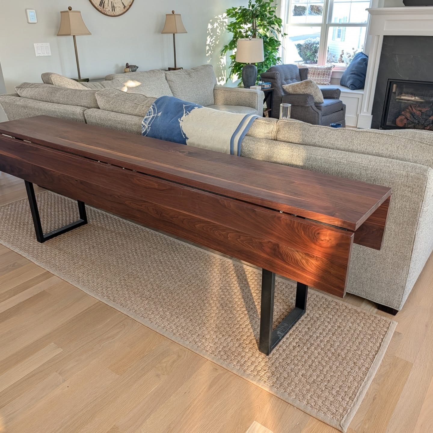 Perfect solution for this beautiful seaside home on Cape Cod that wanted to entertain in their small space.
Three others were delivered this week to fit a variety of spaces from a rural farmhouse needing extra seating for grandkids, a town house in Columbus Ohio, to a Manhattan apartment.
Click the link above to design one for your space.
#custommade #customfurniture