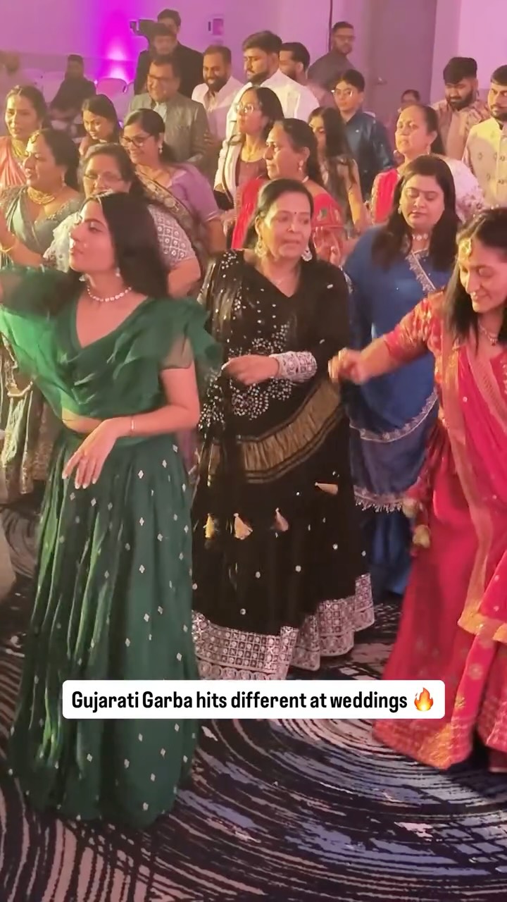 Garba energy = unmatched 🔥
Gujarati weddings don’t need warming up 😤💃